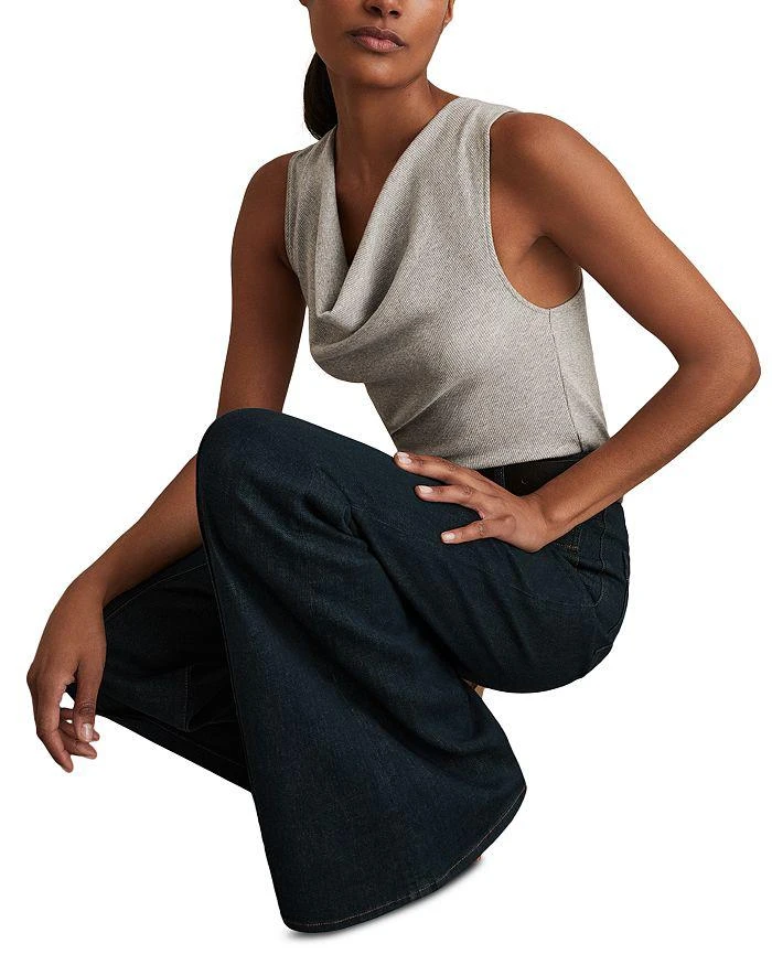 REISS Lyra Rib Cowl Neck Vest 3