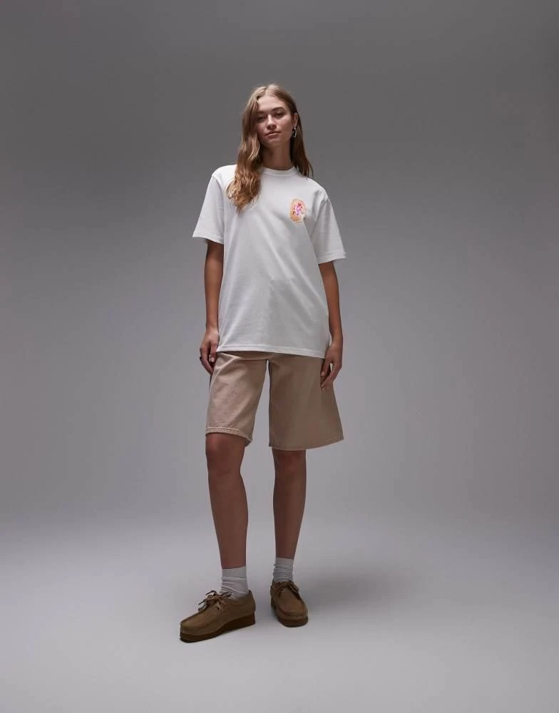 Gramicci Gramicci thumbprint graphic t-shirt in white 2