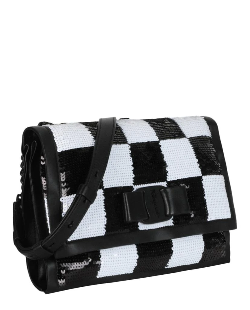 Salvatore Ferragamo Checkered Sequin Shoulder Bag 2