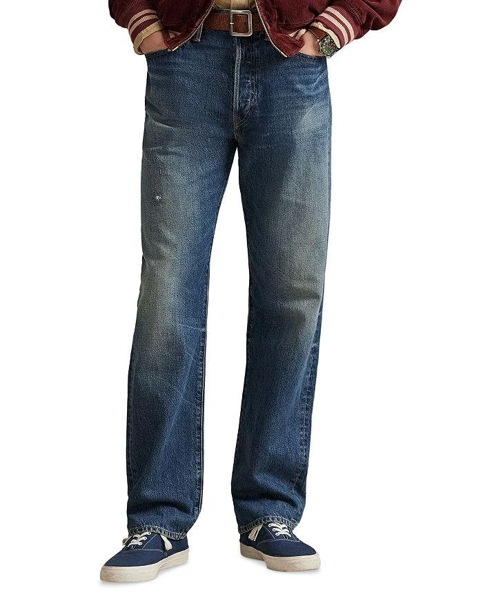 Ralph Lauren Heritage Straight Distressed Jeans in Blue