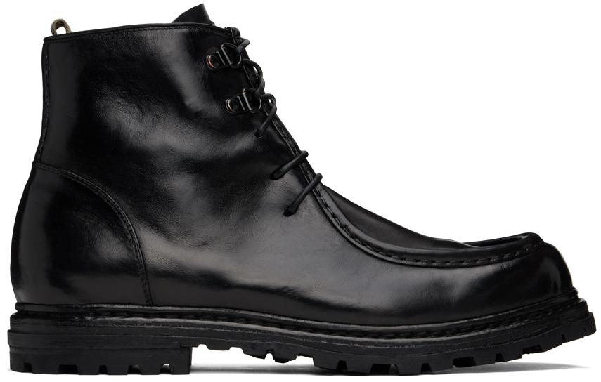 Officine Creative Black Volcov 010 Boots