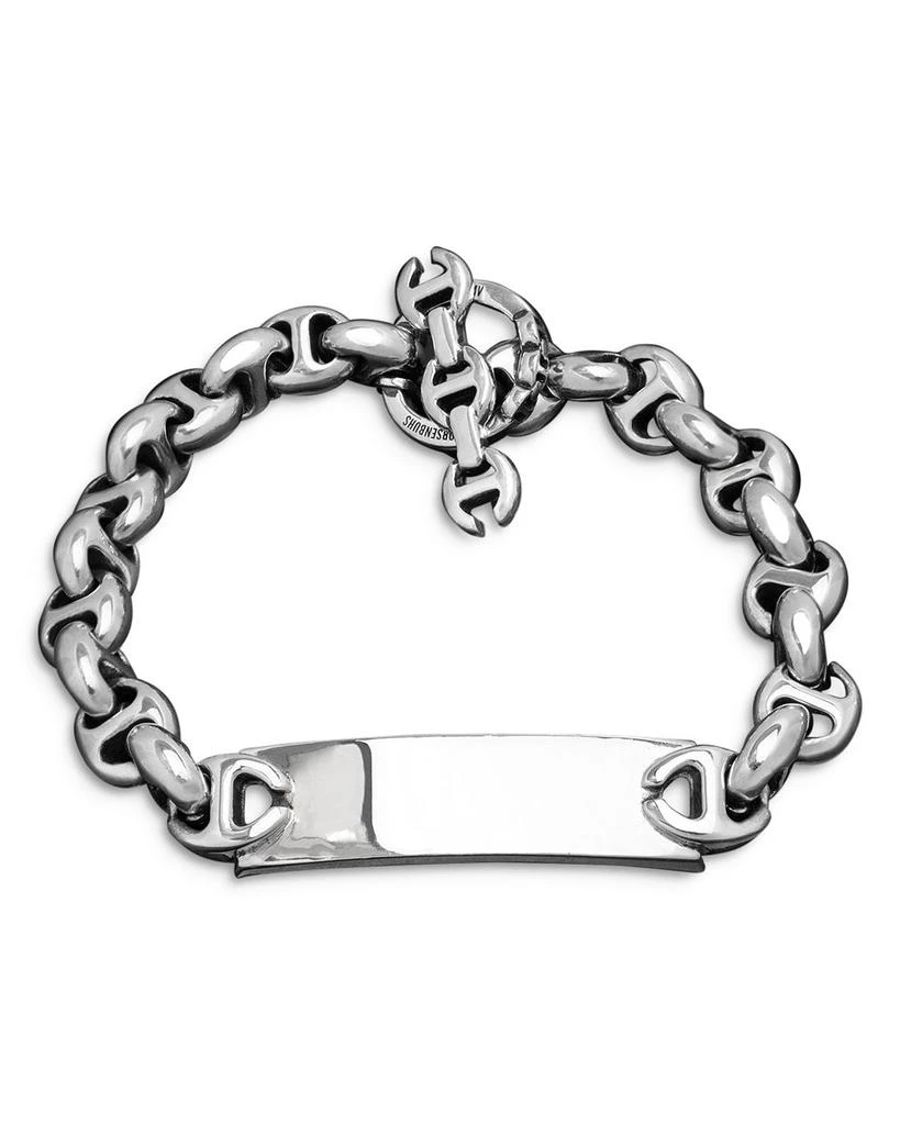 Hoorsenbuhs Men's Sterling Silver Heritage ID Plate Toggle Bracelet 1