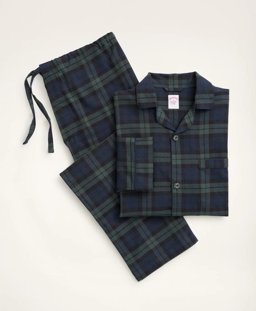 Brooks Brothers Cotton Flannel Black Watch Pajamas