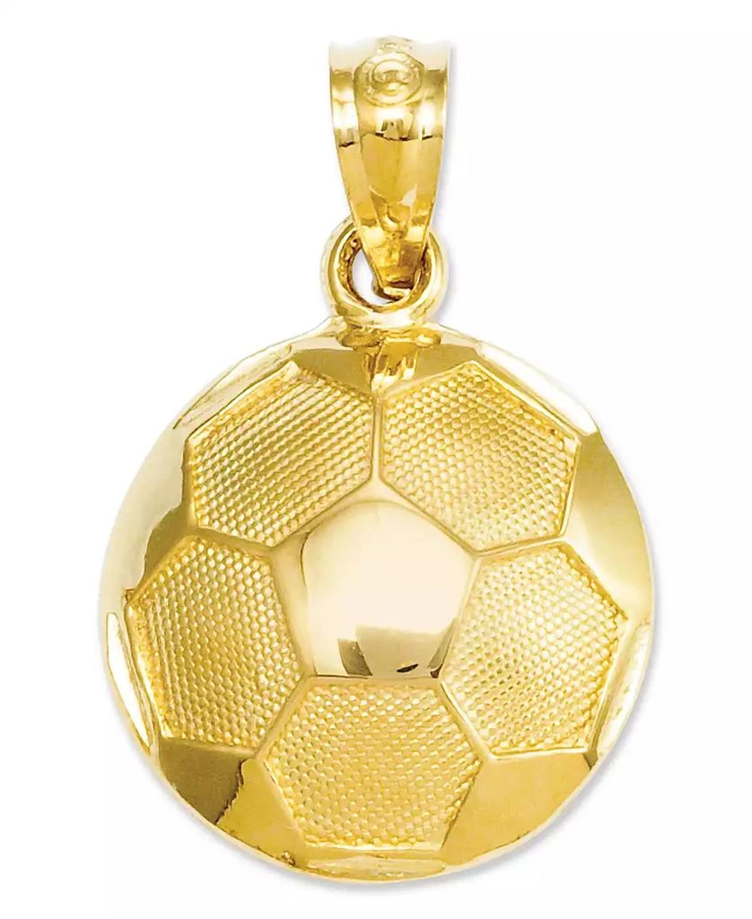 Macy
s 14k Gold Charm, Soccer Ball Charm