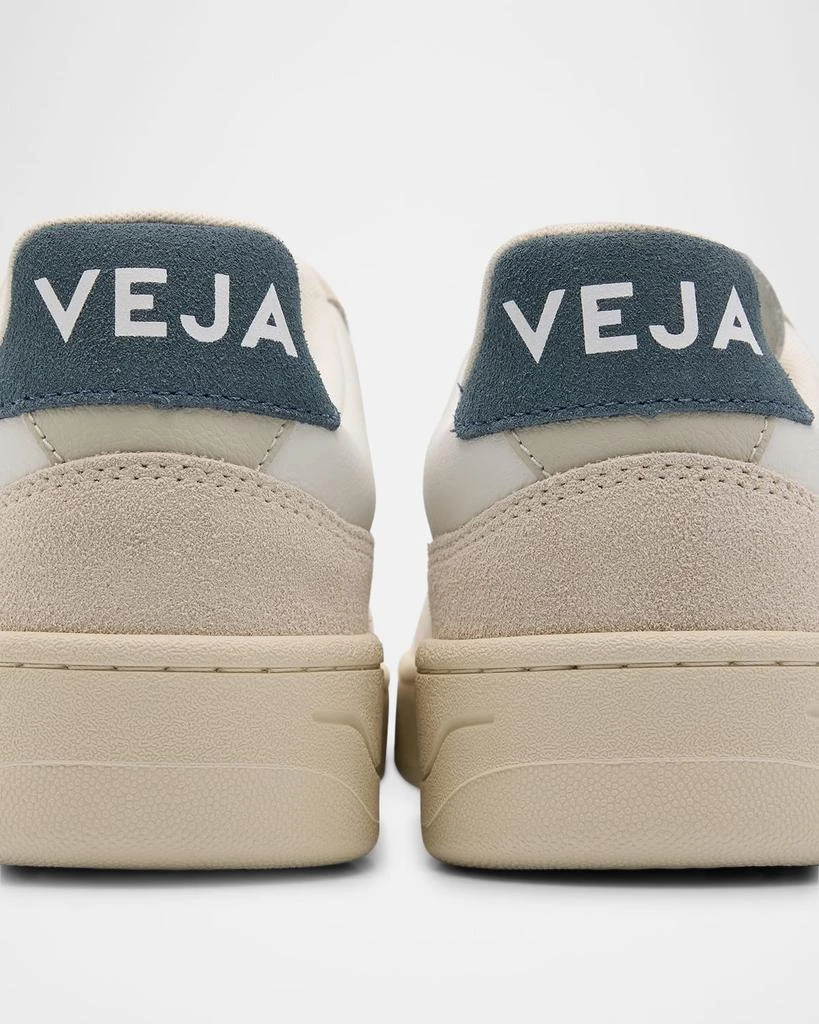 Veja V-90 Mixed Leather Low-Top Sneakers 6