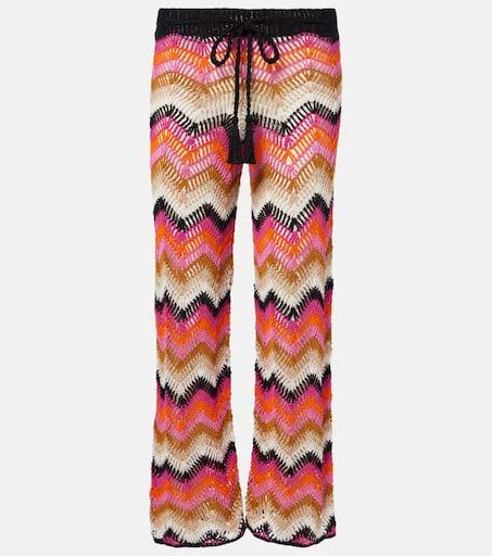 ANNA KOSTUROVA Cotton crochet wide-leg pants 1