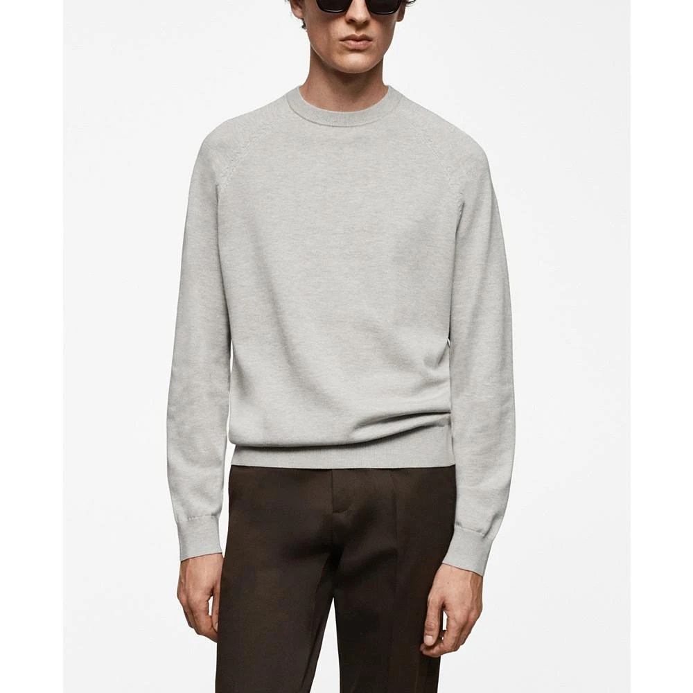 Mango Men's Fine-Knit Cotton Sweater 1