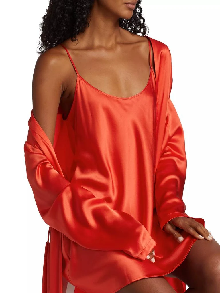 La Perla Silk Satin Short Slip Nightgown 5