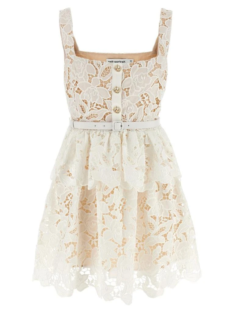 Self Portrait Self-Portrait 'White Lace Tiered Mini' Dress 1