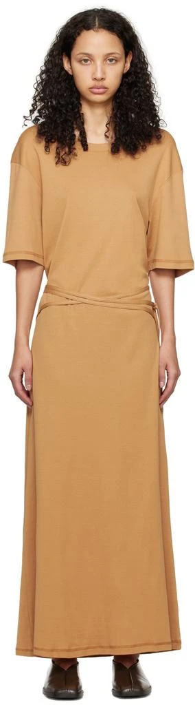 Lemaire Orange Belted Midi Dress 1