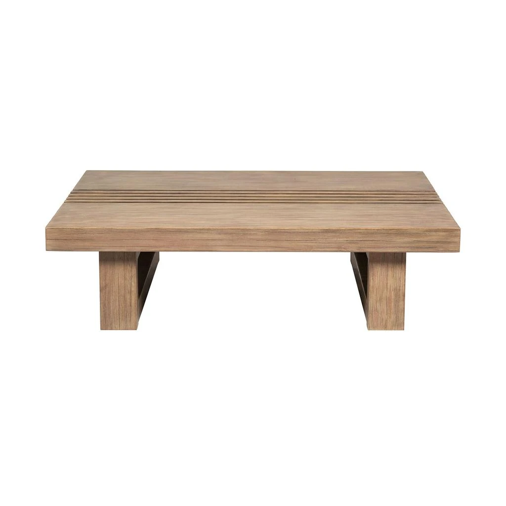 Hivvago 33" Natural Solid Wood Outdoor Coffee Table