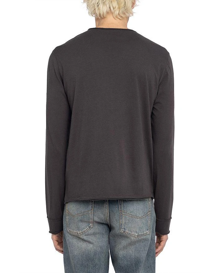 ZADIG & VOLTAIRE Monastir Long Sleeve Split Collar Tee 4