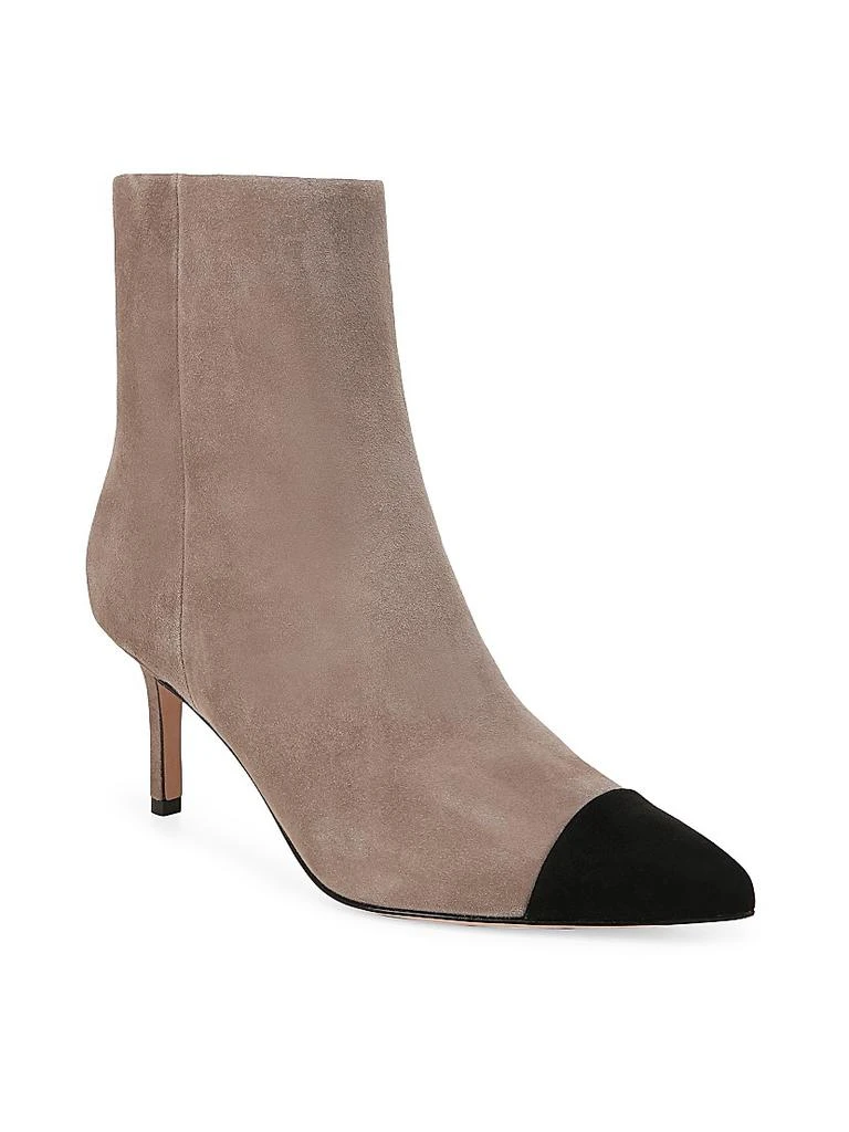 VERONICA BEARD Lisa Cap-Toe 70MM Suede Booties 2
