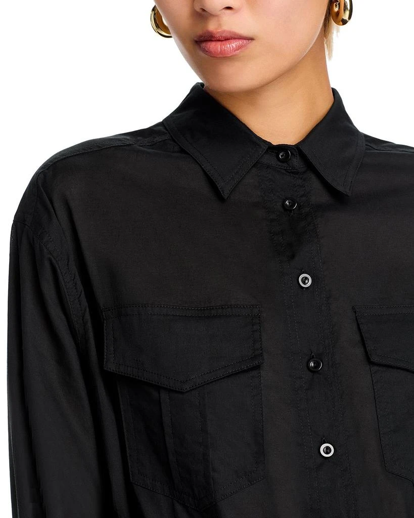 AQUA Tie Front Shirt Dress - Exclusive 2