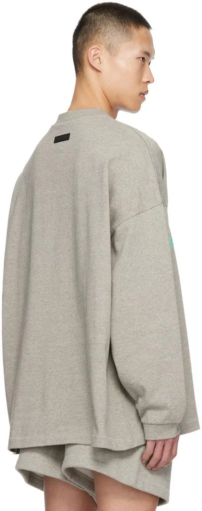 Fear of God ESSENTIALS Gray Crewneck Long Sleeve T-Shirt 3