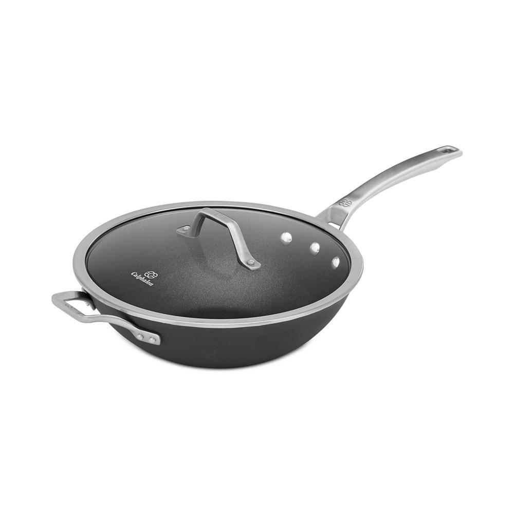 Calphalon Signature Nonstick 12" Flat-Bottom Wok with Cover