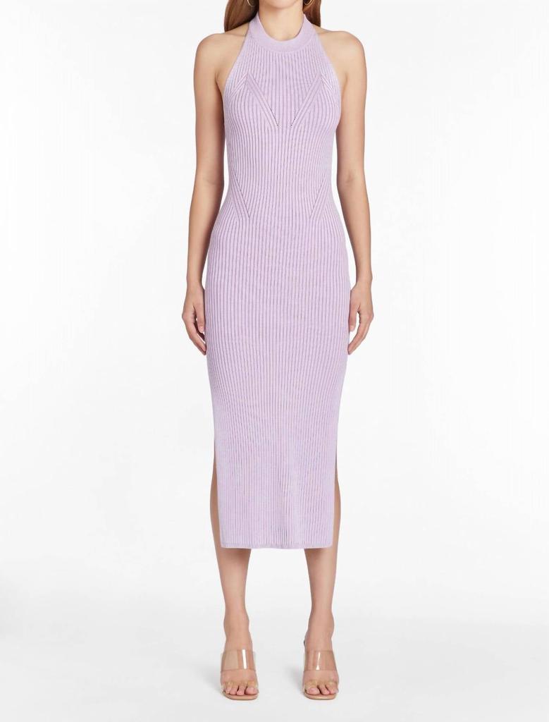 Amanda Uprichard Taos Knit Dress In Lavender