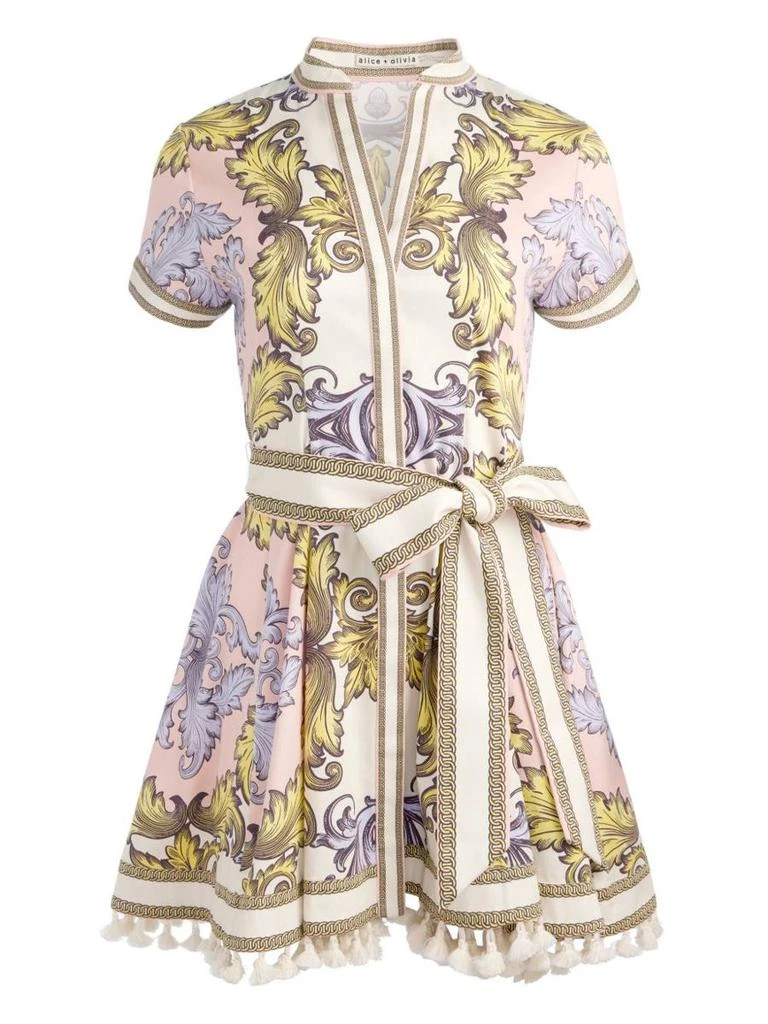 Alice + Olivia Alice + Olivia Lucy Cotton Mini Dress 1