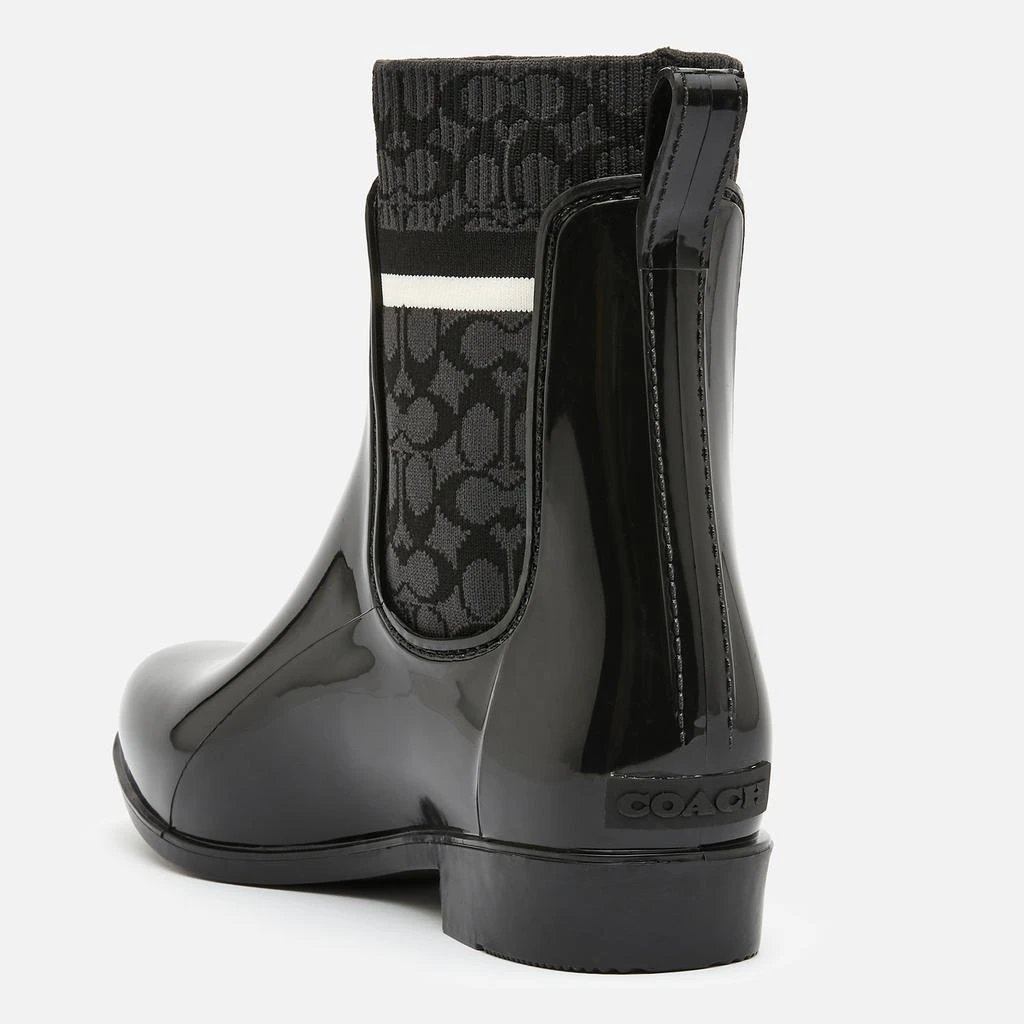 Coach Coach Women's Rivington Signature Knit Rain Boots - Black 3