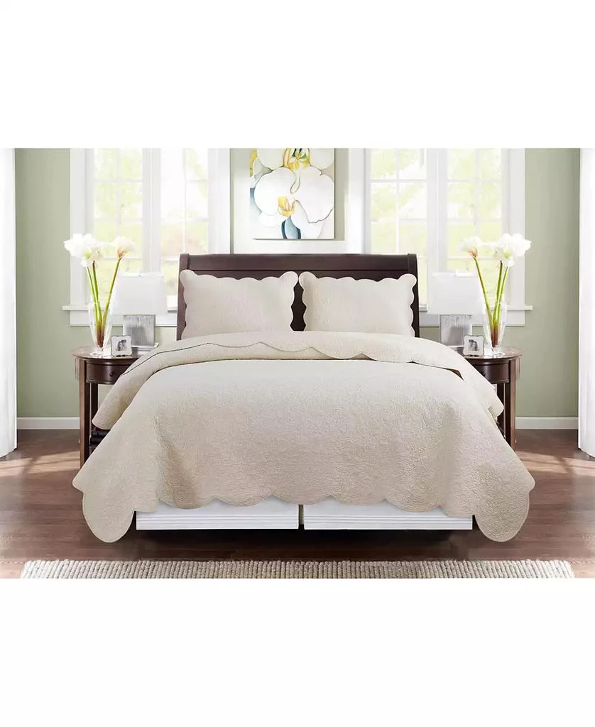 C&F Home Christiana Khaki King 3-Piece Cotton Bedding Quilt Set 3
