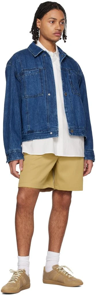 Solid Homme Beige Pleated Shorts 4