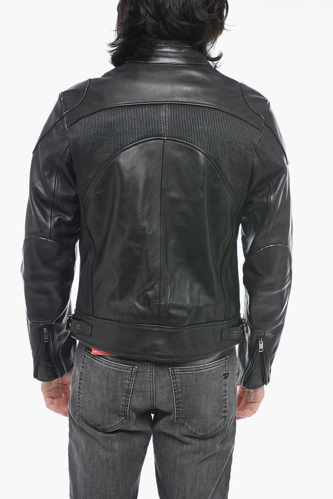 Grained Leather L-HEIN Jacket with Patchworks – On Sale Now with