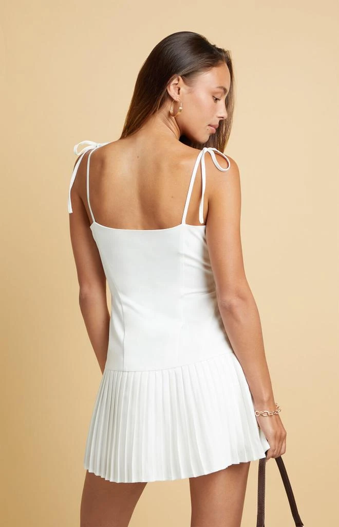 strapless open back dress PLEATED TIERED MINI DRESS  jb and me