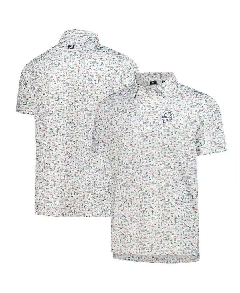 FootJoy Men's White Wm Phoenix Open Prodry All Over Print Polo Shirt 1