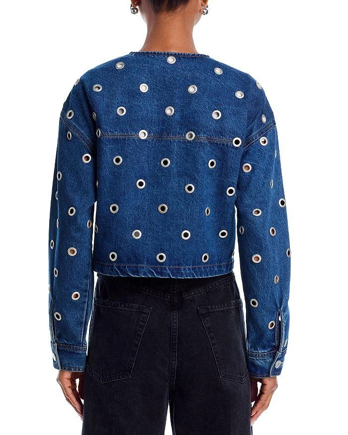 Blank NYC Denim Eyelet Collarless Jacket 3