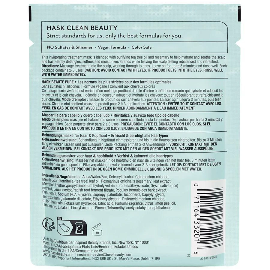 Hask Tea Tree Oil & Rosemary Hair & Scalp Treatment Mask 2