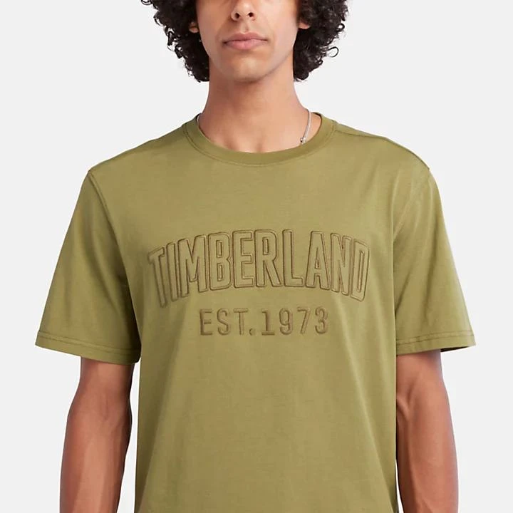 Timberland Modern Wash Brand Carrier Tee for Men in Dark Green 3