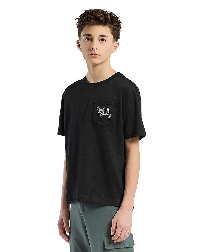 Psycho Bunny Unisex Desert Heavyweight Relaxed Fit Pocket Tee - Little Kid, Big Kid 3