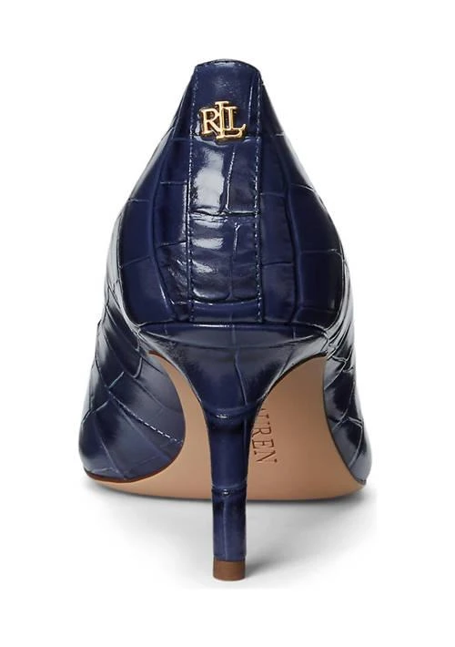 Ralph Lauren Ralph Lauren Lanette Crocodile Embossed Leather Pumps 3