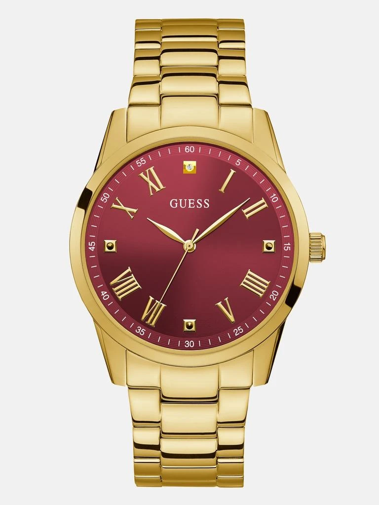Guess Factory Red and Gold-Tone Analog Watch 1
