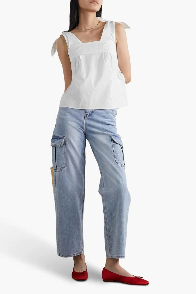 See by Chloé Tie-detailed cotton-poplin top 2