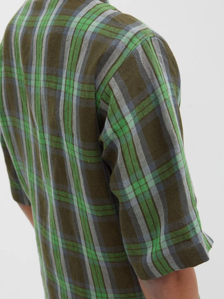 3Man Highland checked-linen shirt 4