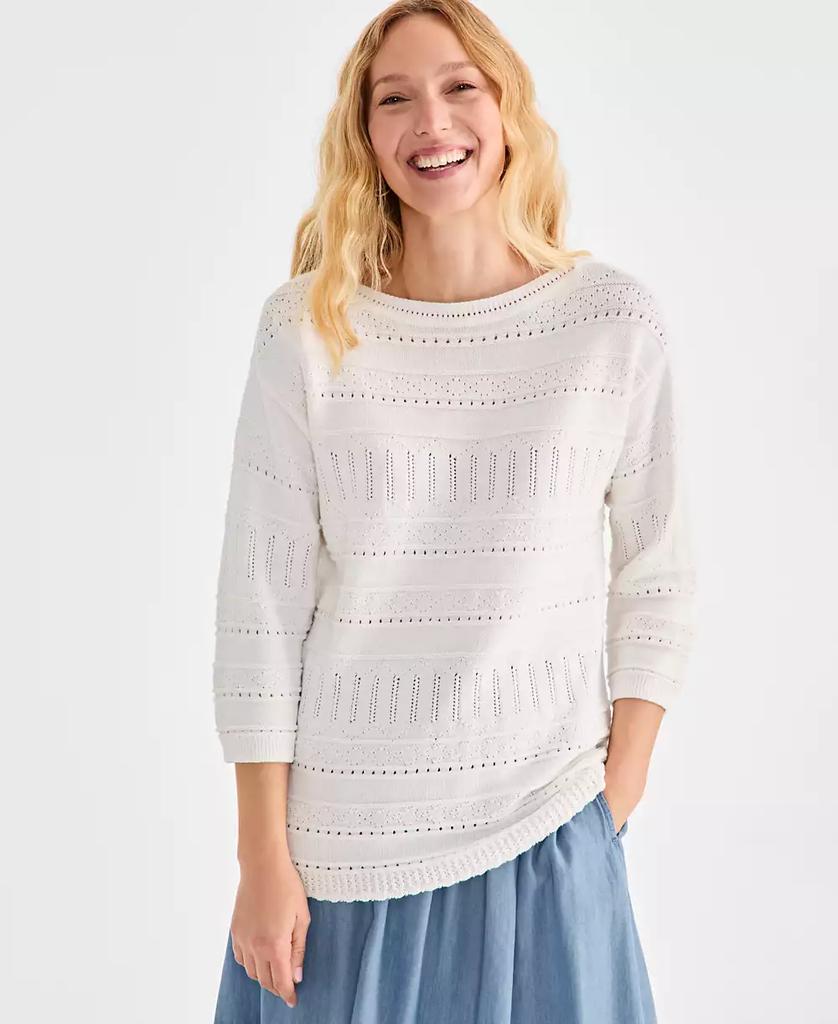 Style & Co Petite Fine-Gauge Tunic Sweater, Exclusively at