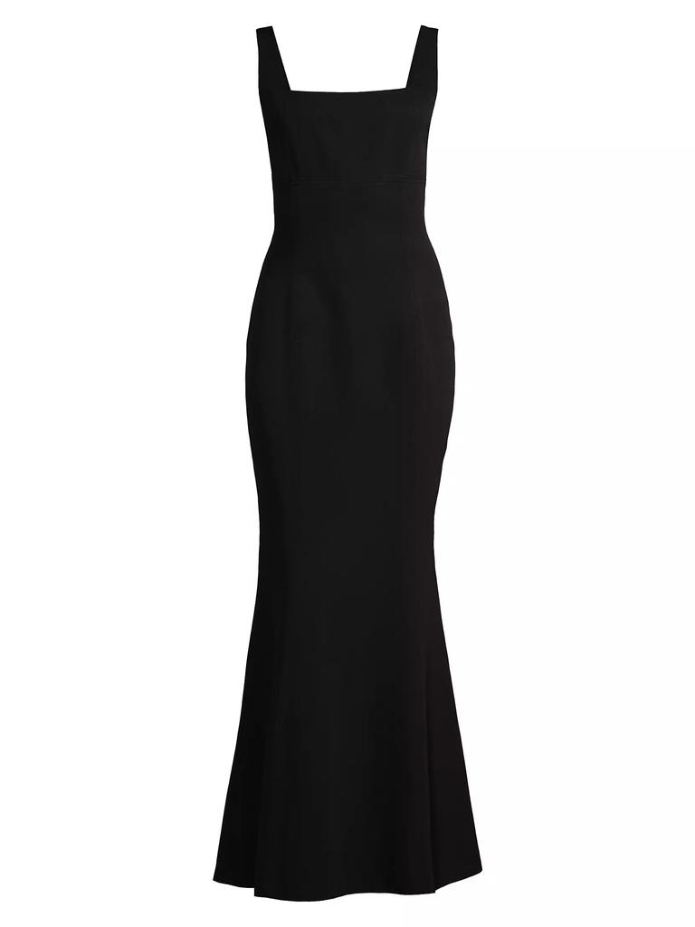 Laundry by Shelli Segal Square-Neck Trumpet Gown