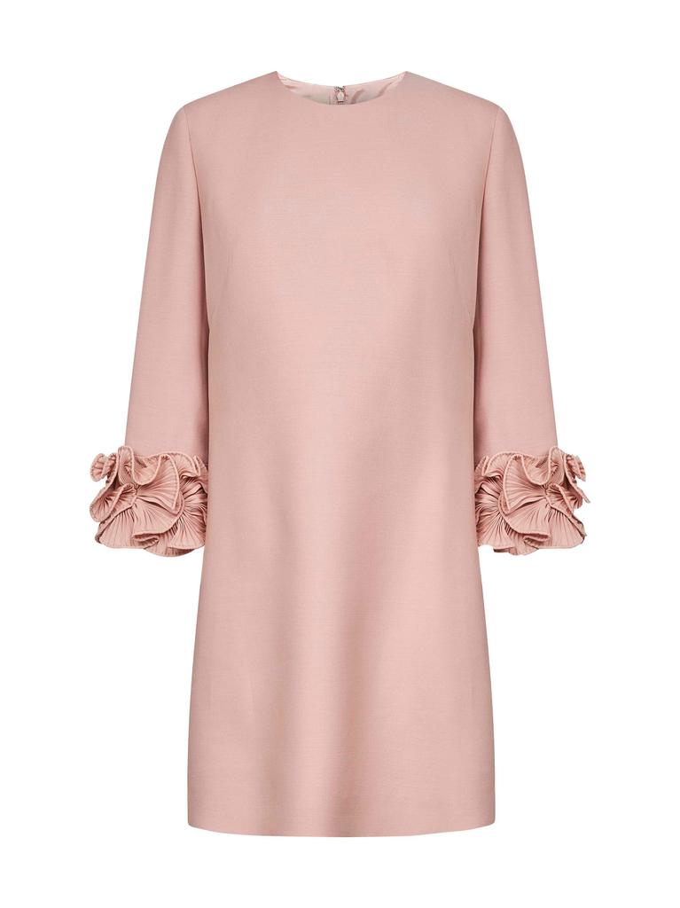 Valentino VALENTINO | Pink crepe couture short dress with ruffles | Women | 42