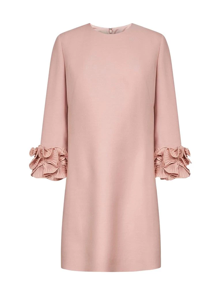 Valentino VALENTINO | Pink crepe couture short dress with ruffles | Women | 42 1