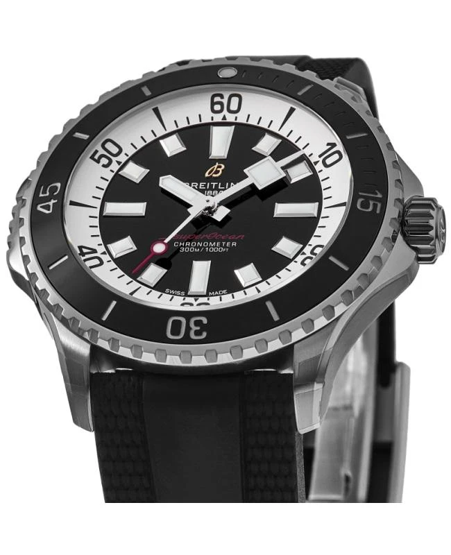 BREITLING Breitling Superocean Automatic 46 Black Dial Rubber Strap Men's Watch A17378211B1S1 2