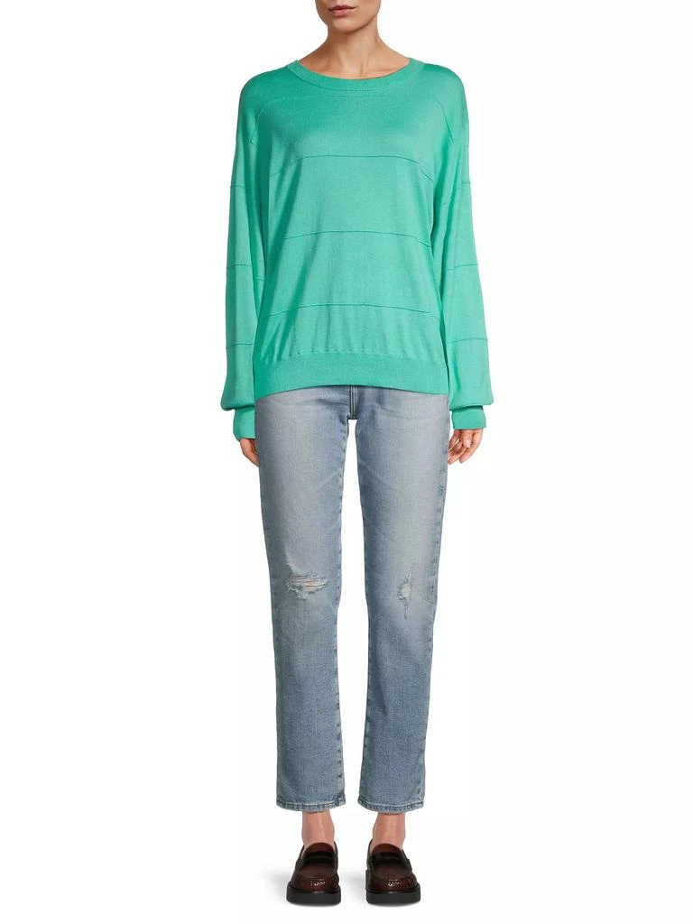 CRUSH CASHMERE Balou Striped Cotton-Blend Sweater 2