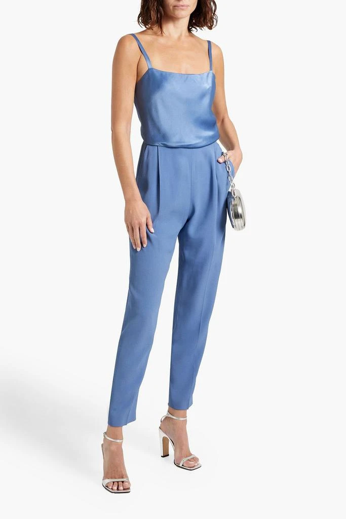 Max Mara Lace-up satin and crepe jumpsuit 2