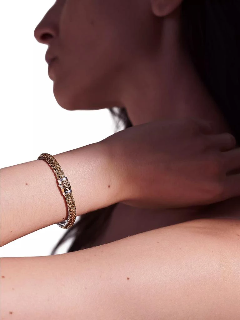 John Hardy Classic Chain 18K Gold & Sterling Silver Reversible Bracelet 2