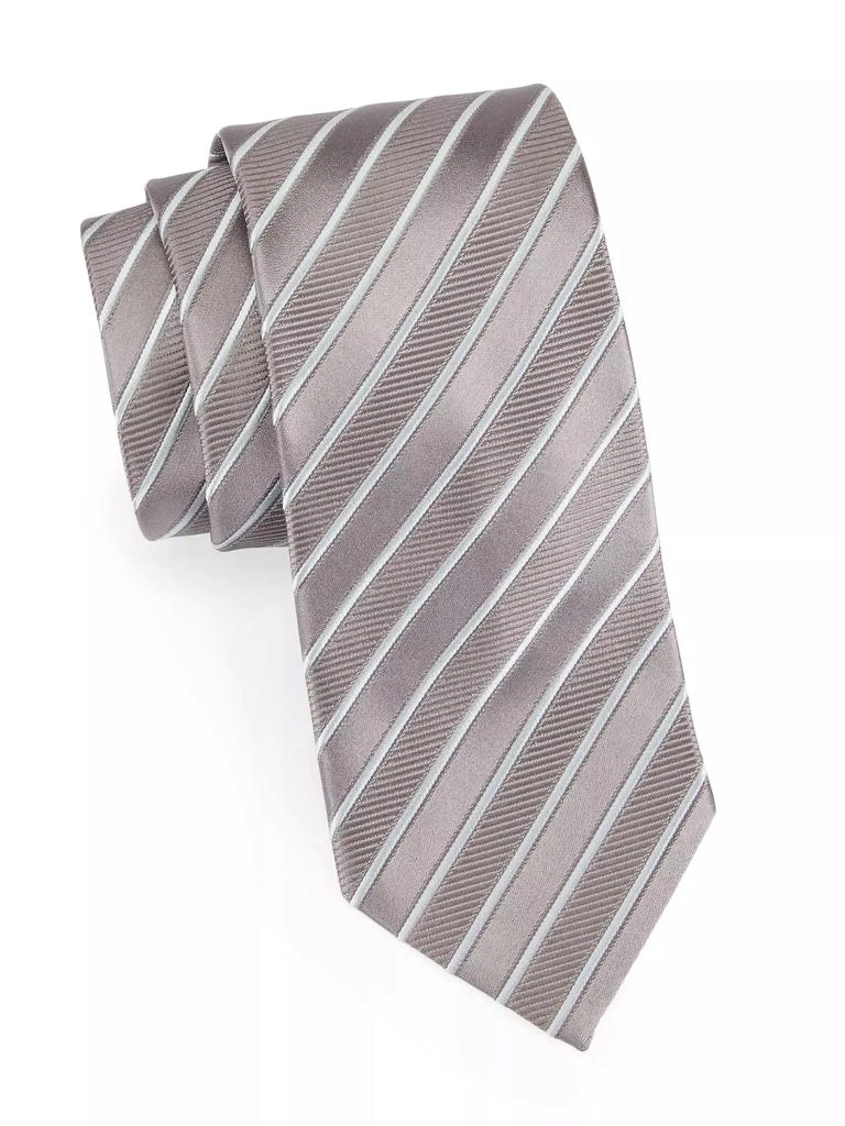 Charvet Diagonal Stripe Silk Jacquard Tie 1