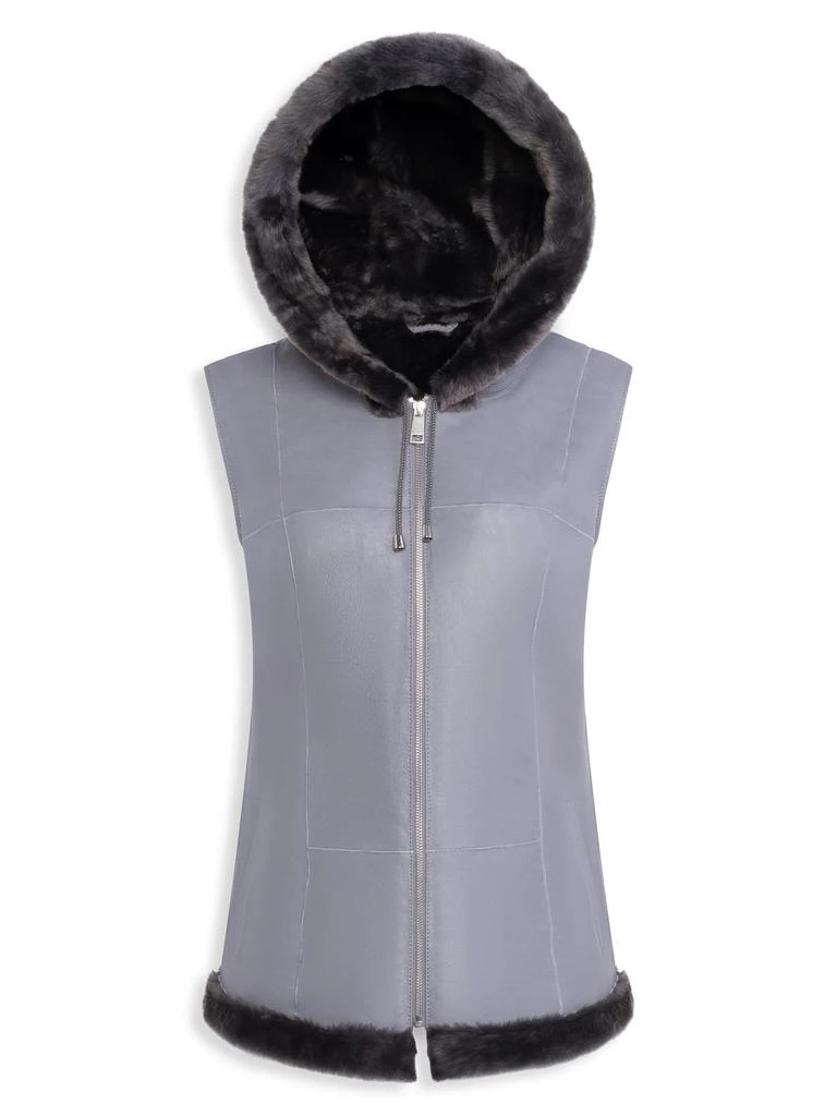 WOLFIE FURS Made For Generationsâ„¢ Shearling Hooded Vest 1
