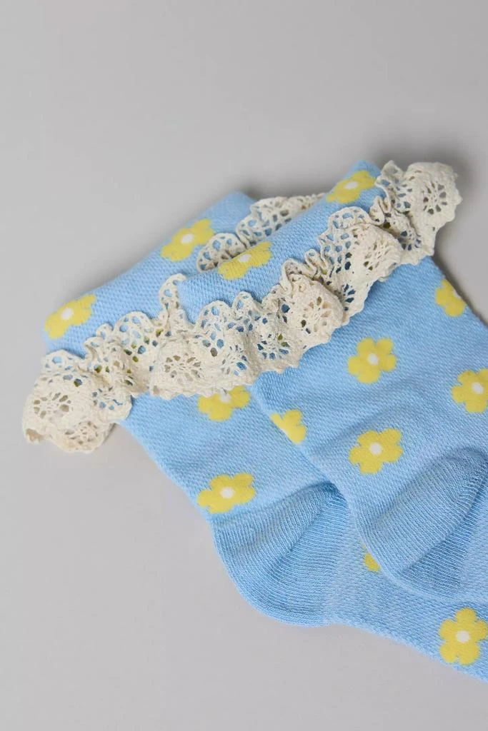 Urban Outfitters Printed Ruffle Foldover Sock 4