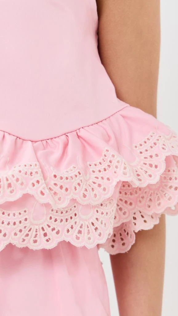 Kika Vargas Li Top Pale Pink Cotton + White Embroidery 5