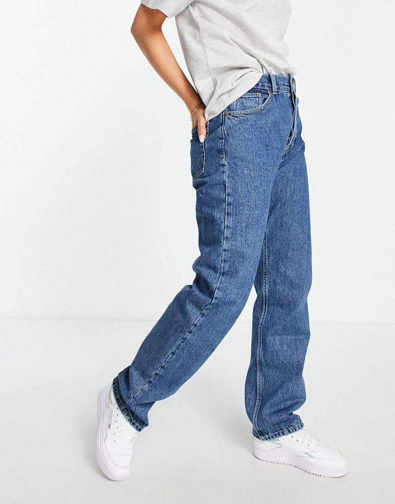 Dr Denim Dr Denim Beth dad jeans in dark wash blue 1