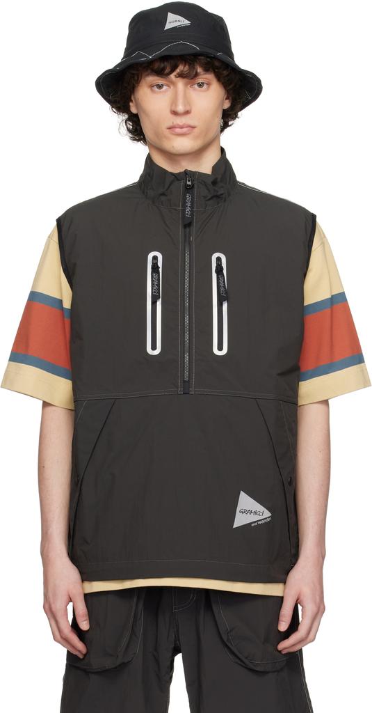 Shop Gray Gramicci Edition Brushed Nylon Vest on Sale at
